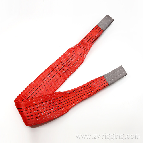 Red 100% Polyester Lifting Slings 5Ton Webbing Sling